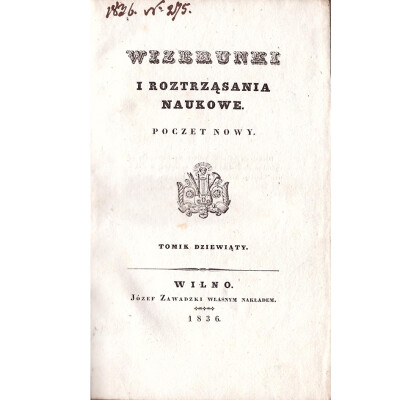 220. Wizerunki i Roztrząsania Naukowe, 1836...