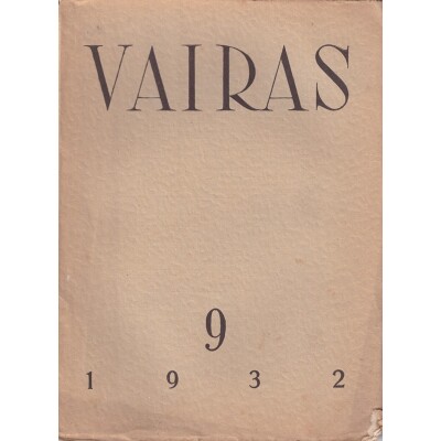 239. Vairas, kultūros žurnalas, 1932 m.