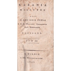 149. Pamokslai misijoms 1815