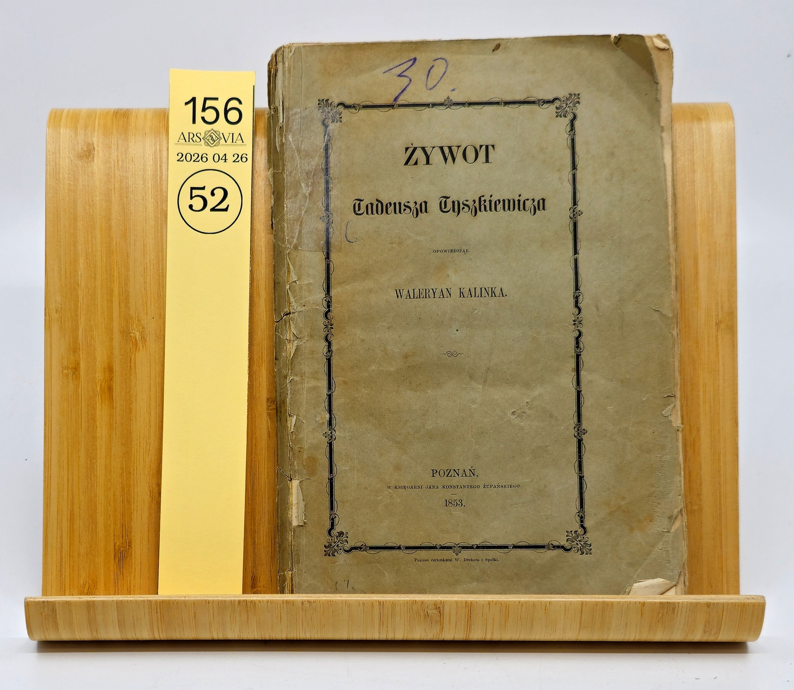 156. Tado Tiškevičiaus biografija 1853