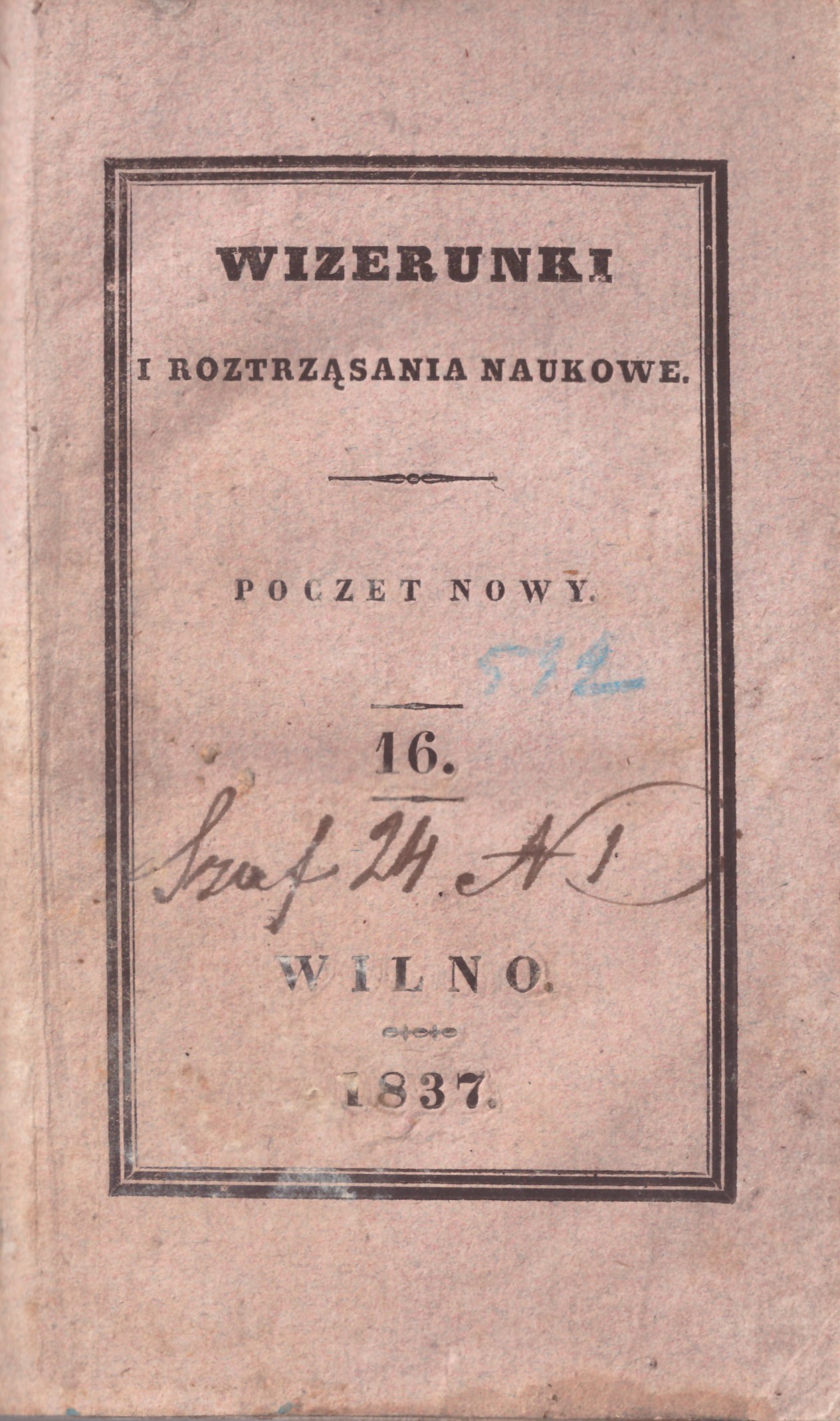 219. Wizerunki i Roztrząsania Naukowe 1837
