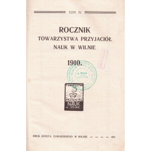 227. Vilniaus mokslo draugijos metraštis 1910
