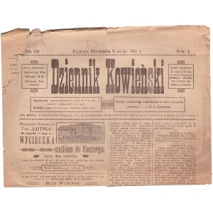 228. Dziennik Kowieński 1920