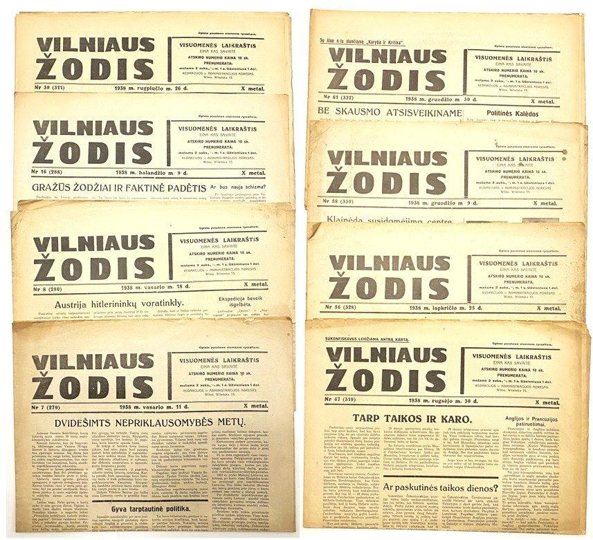 243. Vilniaus žodis 8 vnt. 1938