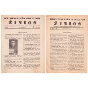 248. Kriminalinės policijos/milicijos žinios