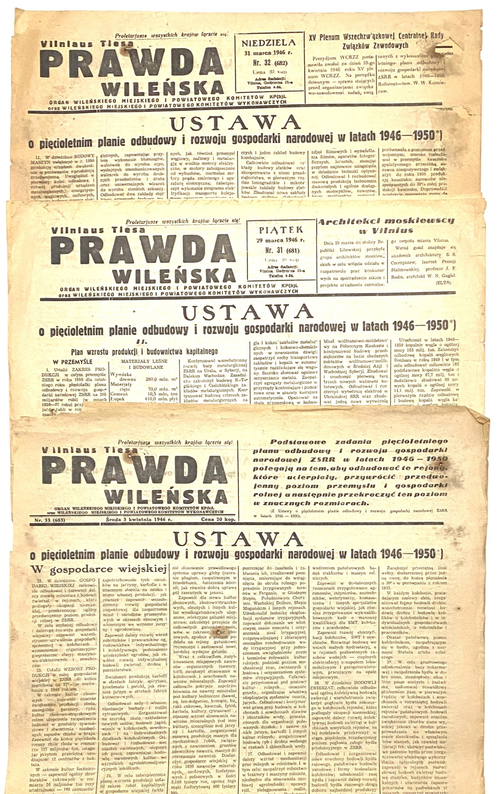 251. Prawda Wileńska 3 vnt. 1946