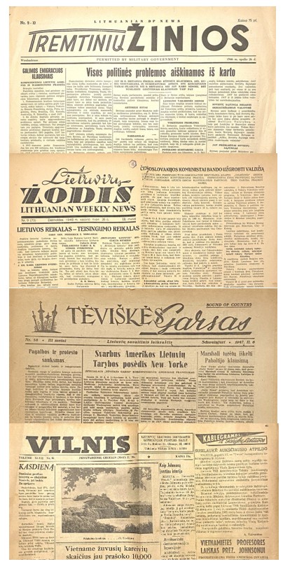 252. Lietuvių išeivijos laikraščiai 4 vnt.