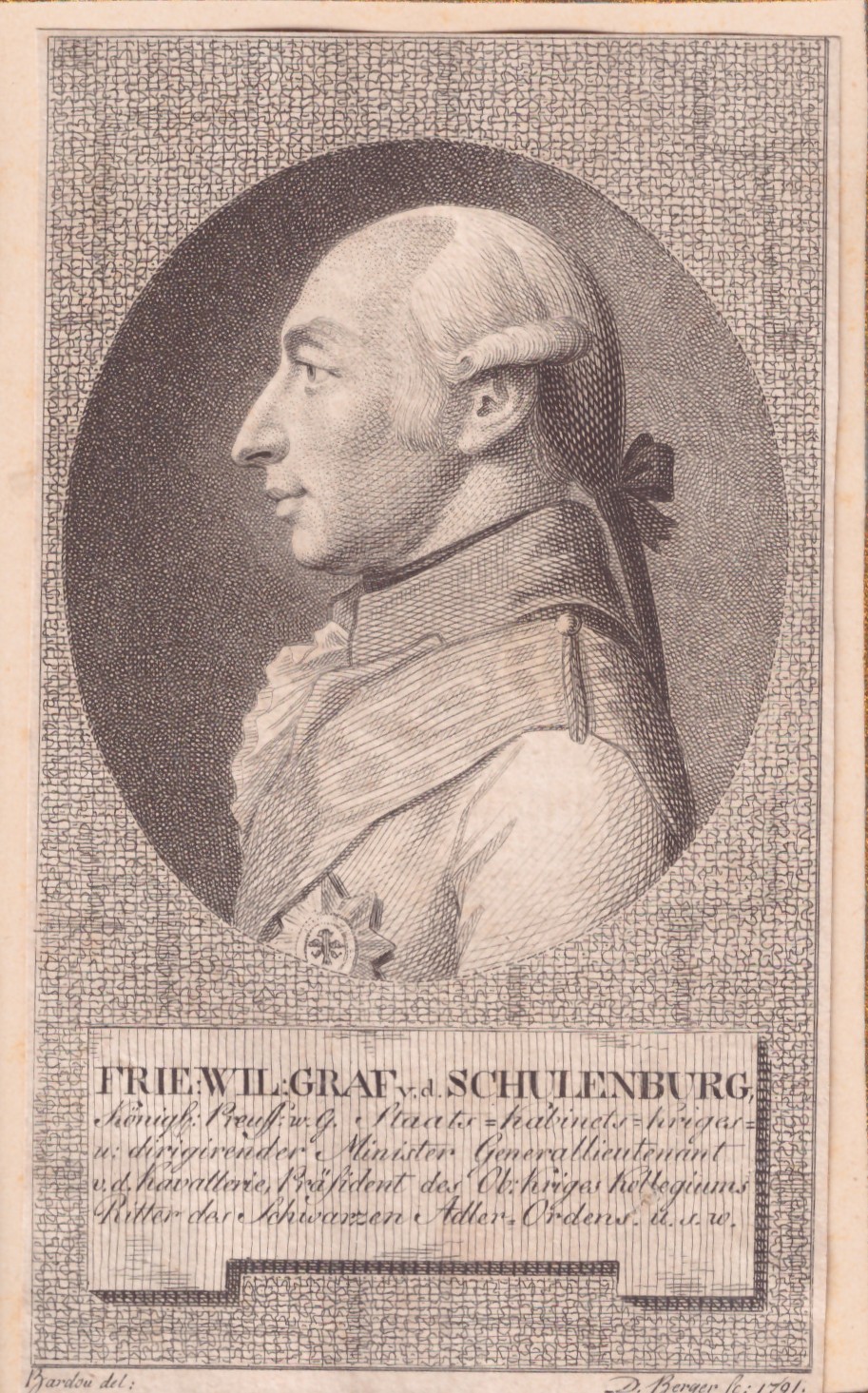 257. Grafo Šulenburgo portretas 1800