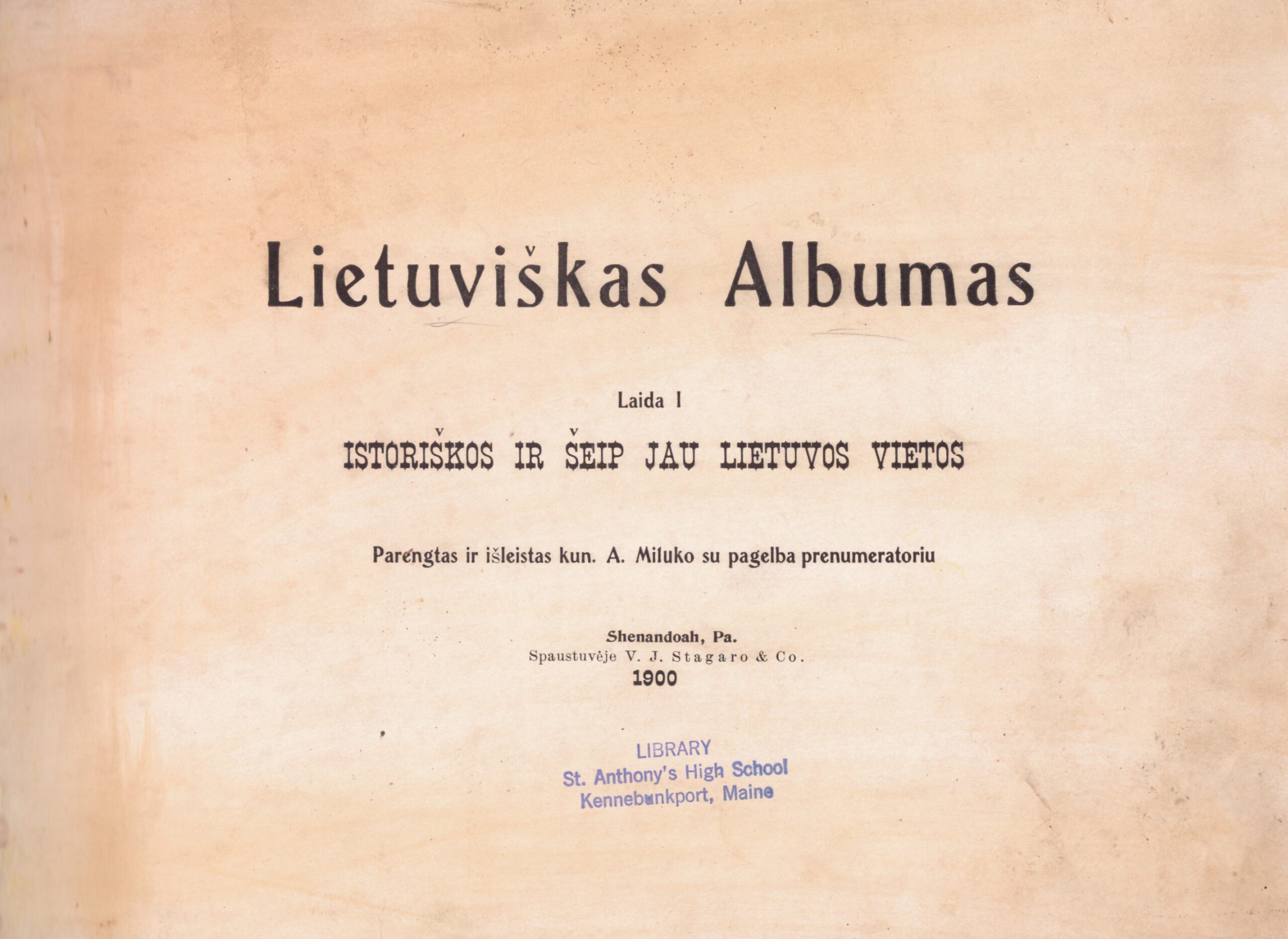 307. Antano Miluko Lietuviškas albumas
