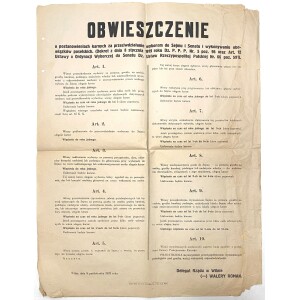 319. Skelbimas dėl rinkimų į Seimą 1922