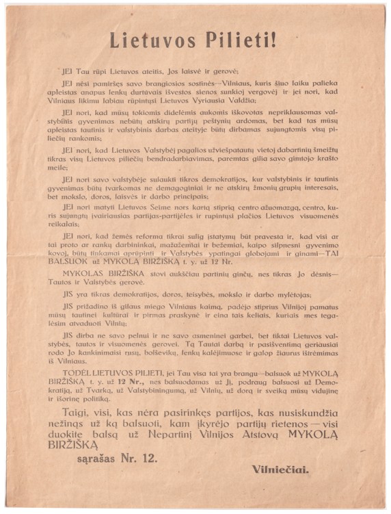 342. Atsišaukimas Mykolas Biržiška