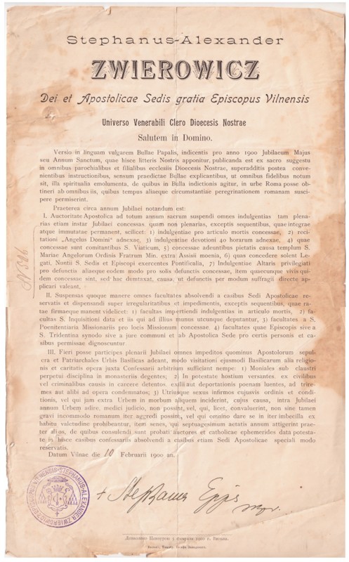 346. Steponas Zvėravičius Vilniaus arkivyskupas