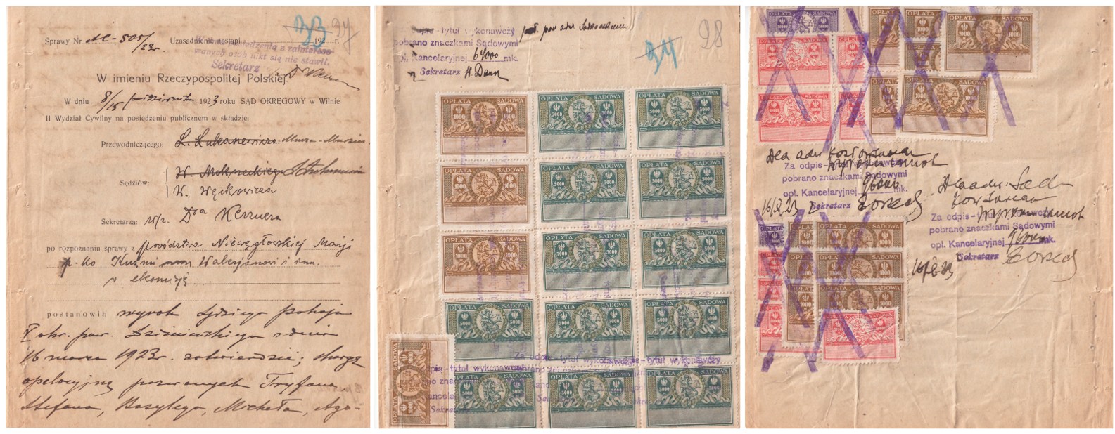 365. Vilnius teismas eksmisija 1923