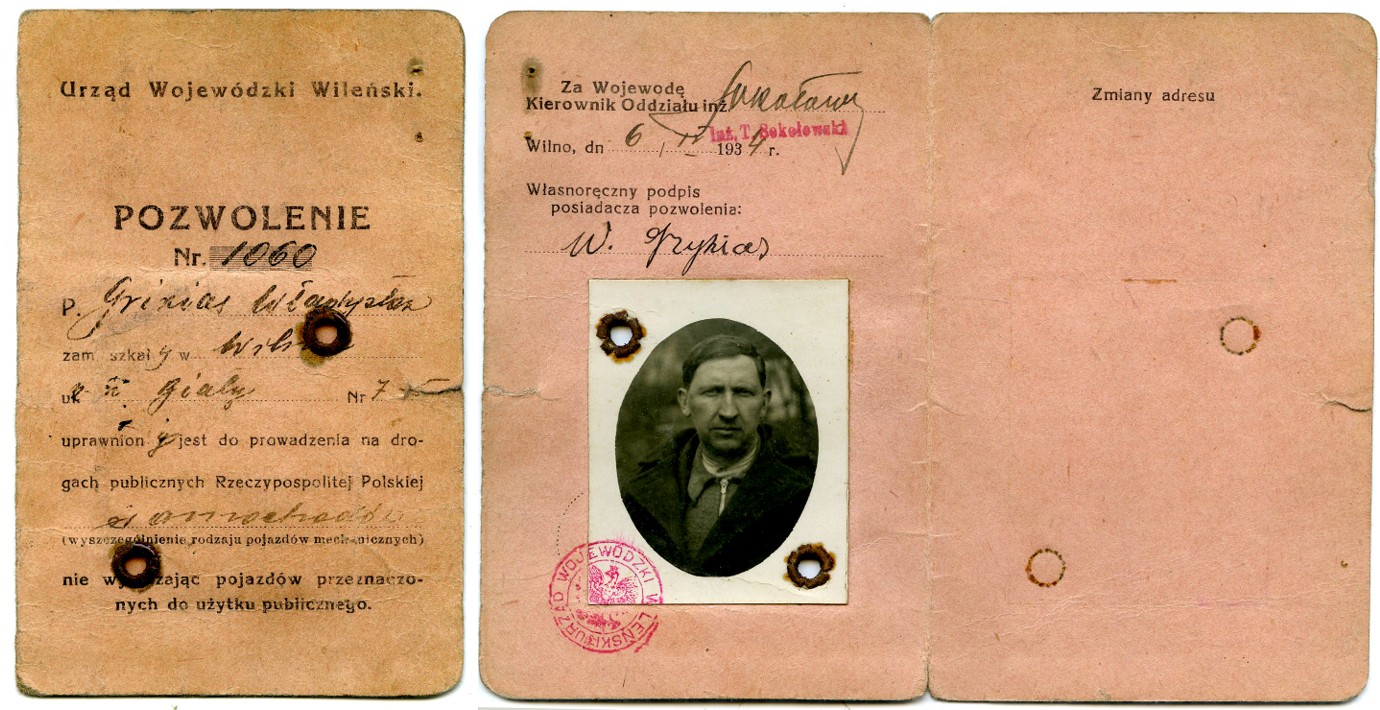 368. Vilnius vairuotojo pažymėjimas 1934