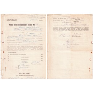 376. Rudiškiai namo nacionalizacija 1941