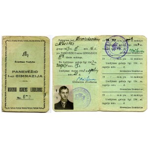 377. Panevėžio mokinio bilietas 1941