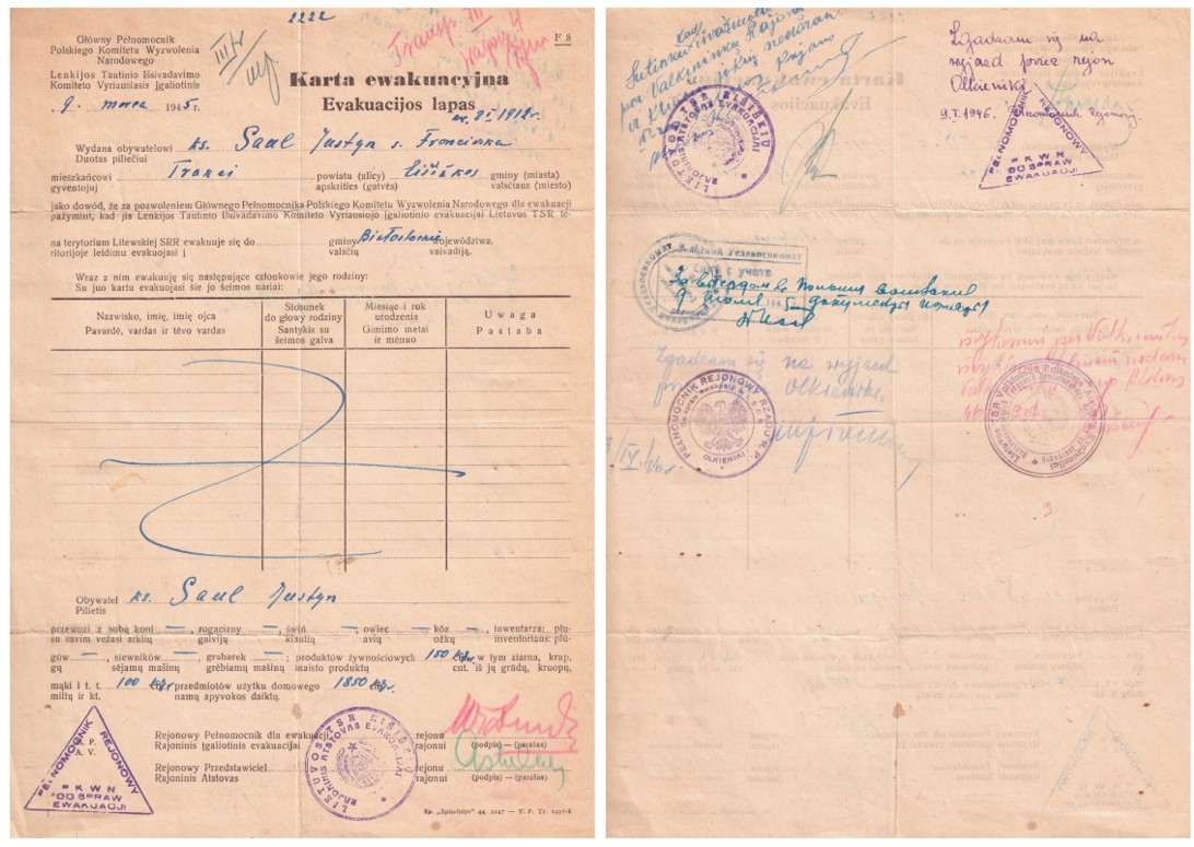 378. Trakai kunigo evakuacija 1945