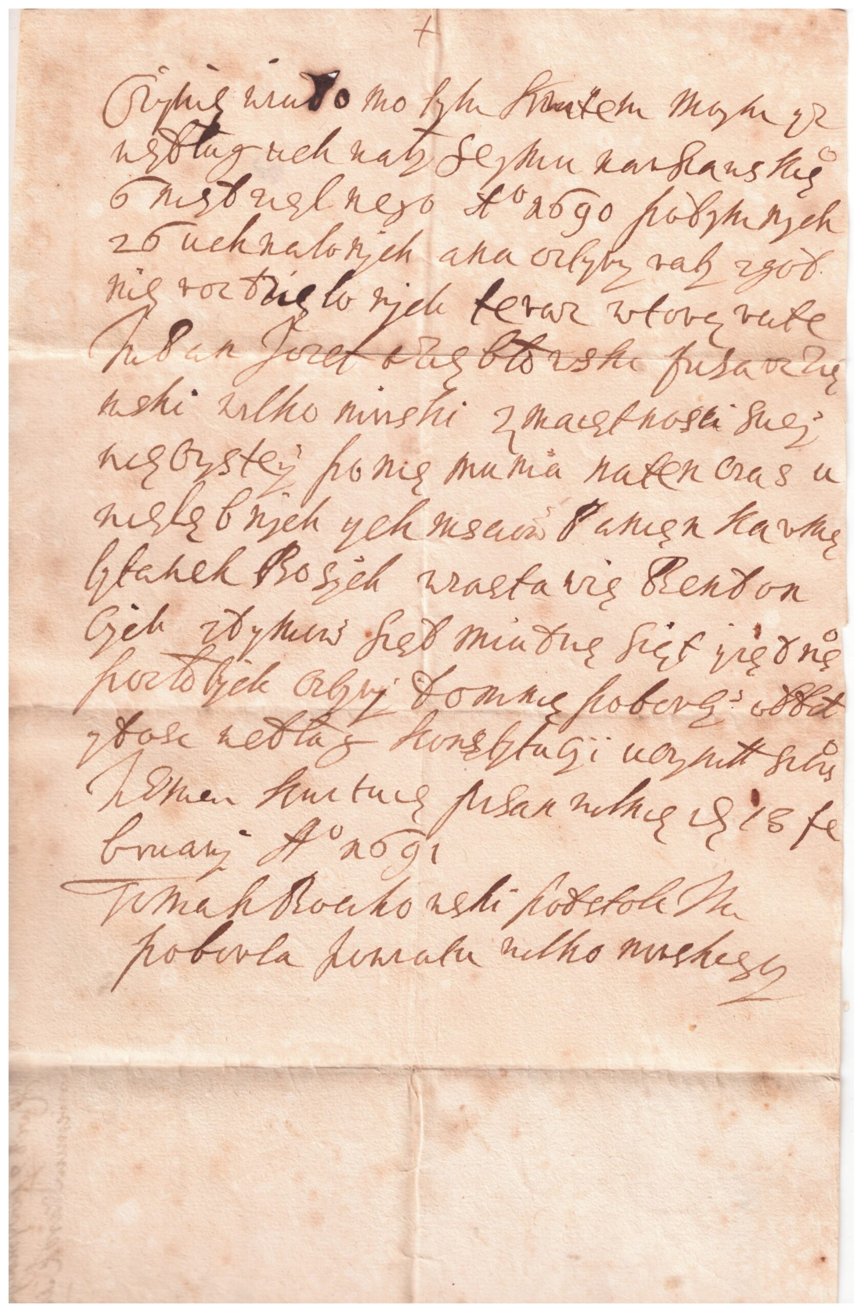 379. LDK mokesčių kvitas 1691