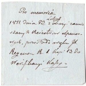 381. Skolos likučio kvitas 1811