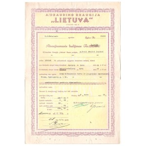 387. Draudimo polisas 1939