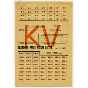 391. Pramoninių prekių pirkimo kortelė, 1942