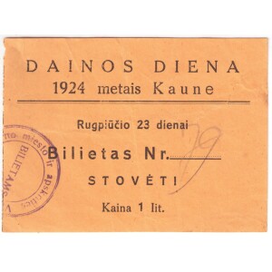 395. I-oji Dainų šventė 1924