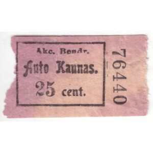 397. Kaunas AUTO 25 centai 1925