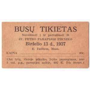 401. JAV lietuvių piknikas autobusu 40 ct