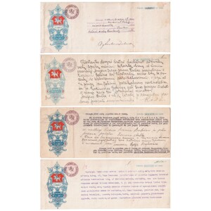 406. Vekseliai 4 vnt. dideli nominalai 1925