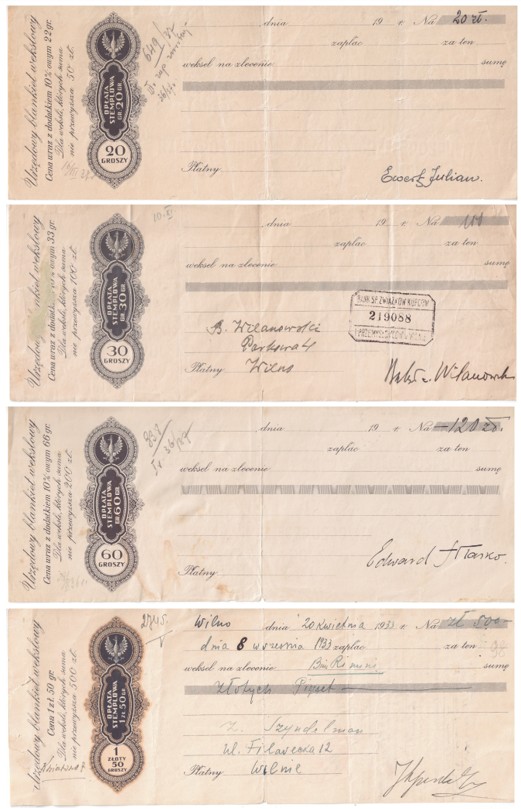 408. Vilniaus vekseliai 4 vnt.