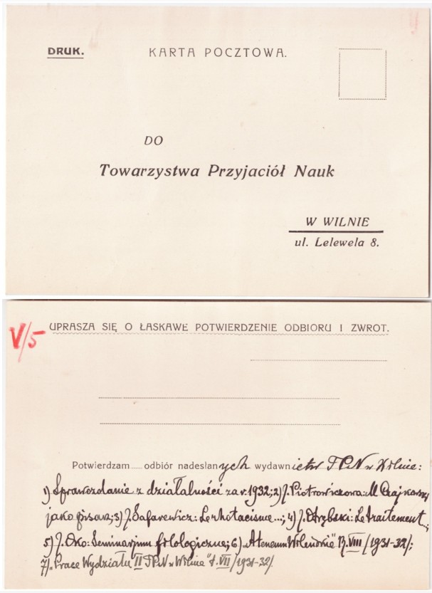 422. Vilnius Mokslo draugija 1932