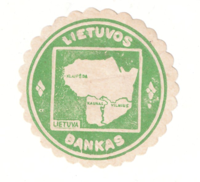 426. Lietuvos banko voko lipdė