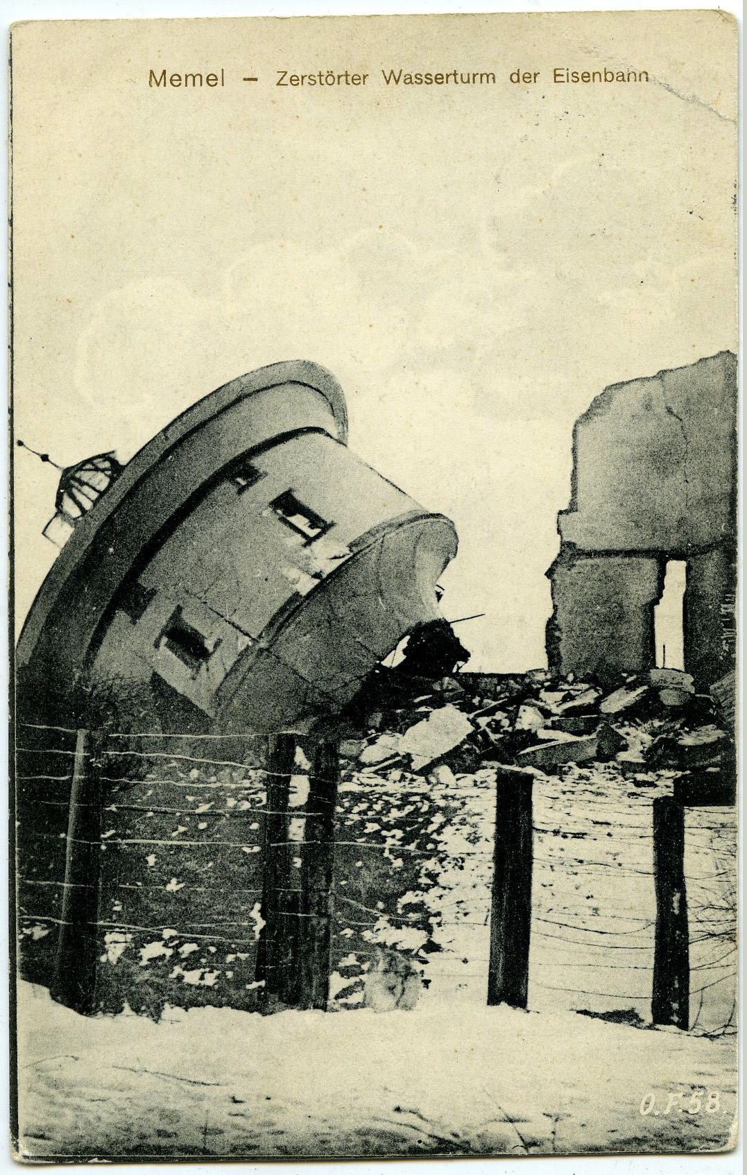 483. Klaipėda, susprogdintas vandens bokštas 1915