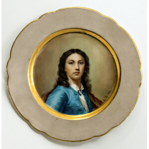 543. Lėkštė „Antono Rafaelio Mengso (Anton Raphael Mengs, 1728−1779) autoportretas“.