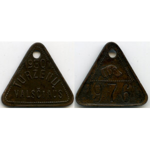 582. Šunų registracijos žetonas 1929